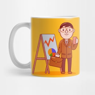 Cute Businessman Cartoon Mug